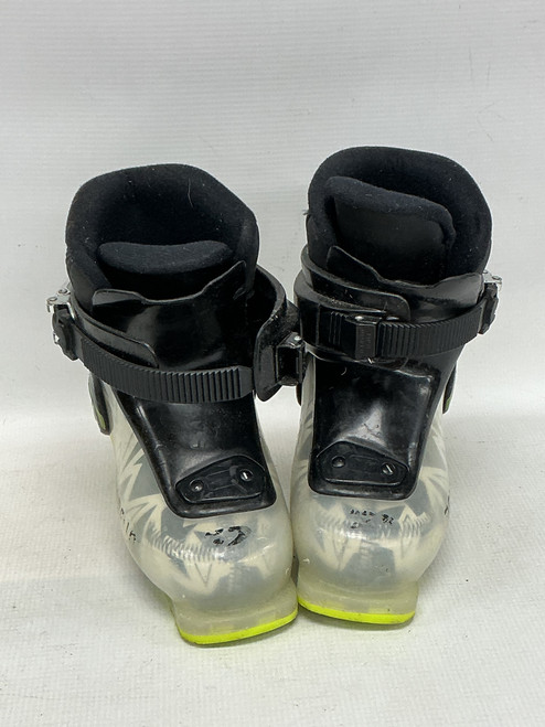 Vist Large View of Product Image Which is Used Dalbello MENACE Boys DH Ski Boot Black And White 175 MP - Y11