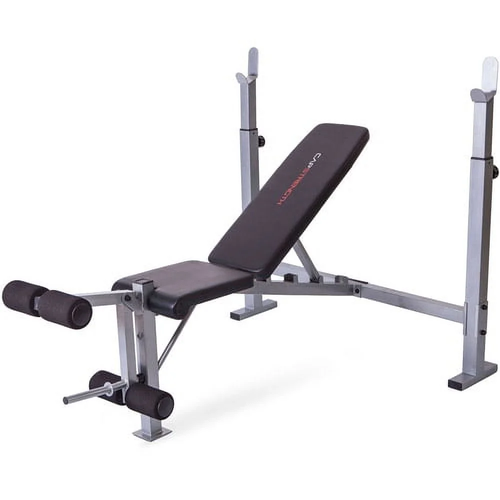 The frame is crafted from tubular steel with a black powder-coated finish for durability
Premium upholstery and high-density padding provide a comfortable and supportive surface
Over-sized tubing, leg extension/curl, adjustable uprights, and a 5-position back pad allow for a comfortable, full-body workout
Ideal for home use
The maximum recommended weight capacity is 500-pounds
Assembled dimensions are 65" L x 48" W x 51" H; Model# FM-CS7100
