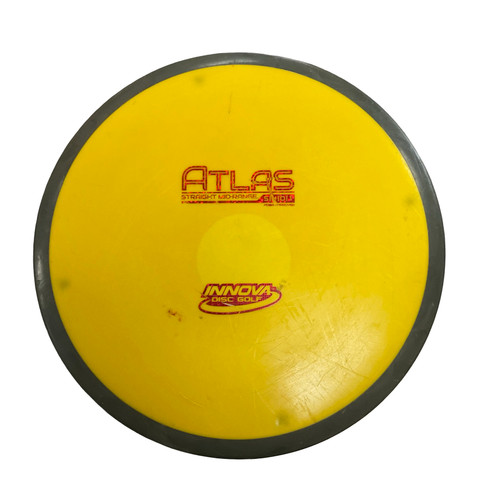 Vist Large View of Product Image Which is Used Innova S ATLAS Disc Golf Mid Range Yellow