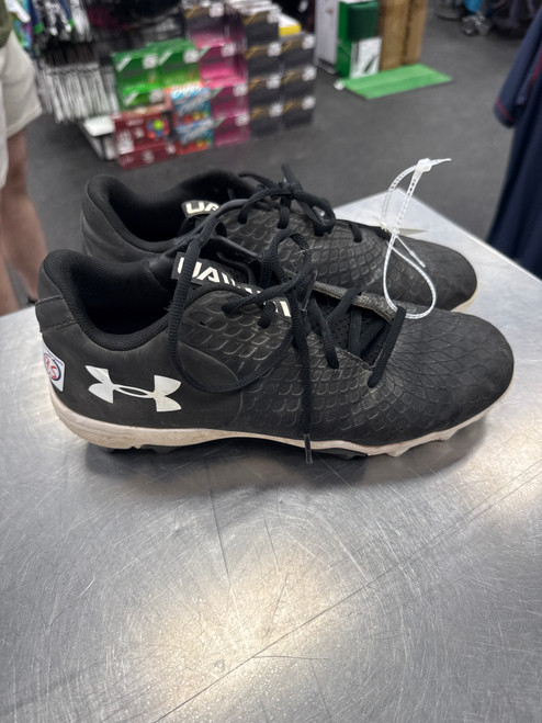 Vist Large View of Product Image Which is Used Under Armour UA BB/SB Cleats Black Senior 9.5