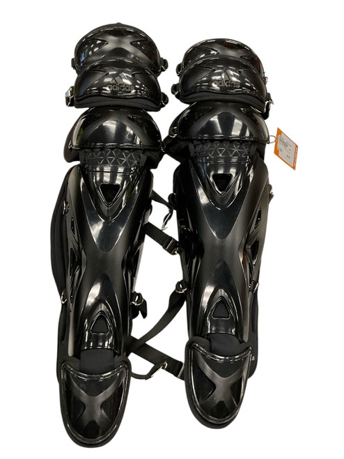 Vist Large View of Product Image Which is Used Adidas PRO SERIES Catchers Leg Guards Black Adult