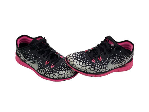 Vist Large View of Product Image Which is Used Nike Running/X-Train Shoes W Black And Pink Senior 7.5