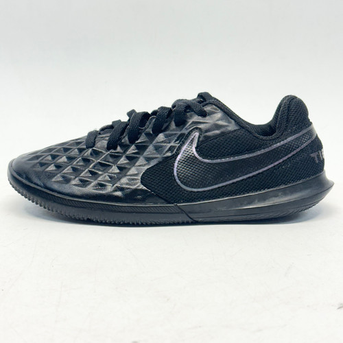 Vist Large View of Product Image Which is Used Nike TIEMPO Soccer Indoor Shoes Black Youth 13.0