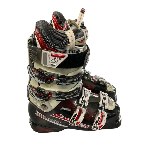 Vist Large View of Product Image Which is Used Nordica SPEED MACHINE 10 Mens DH Ski Boot Black 245 MP - M06.5 - W07.5