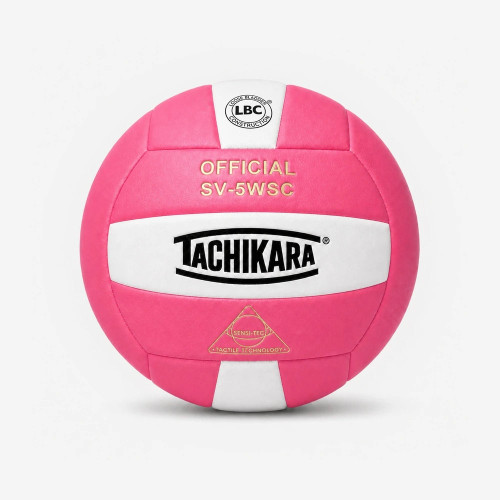 Vist Large View of Product Image Which is Tachikara Indoor Volleyball Pink/White #SV5WSC