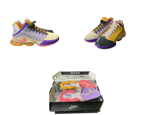 Vist Large View of Product Image Which is Used LeBron XIX LowPurple And Pink Senior 10