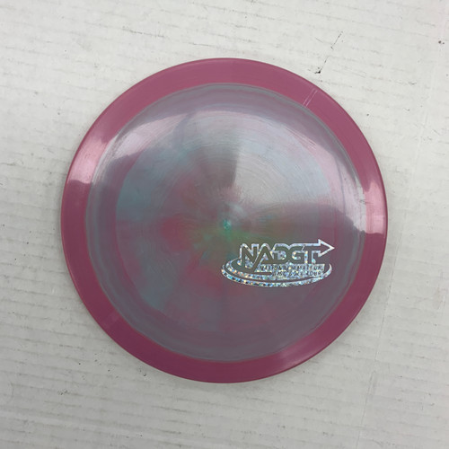 Vist Large View of Product Image Which is Used DGA NADGT Disc Golf Mid Range Pink 174g