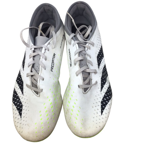 Vist Large View of Product Image Which is Used Adidas Soccer Cleats White Senior 10.5