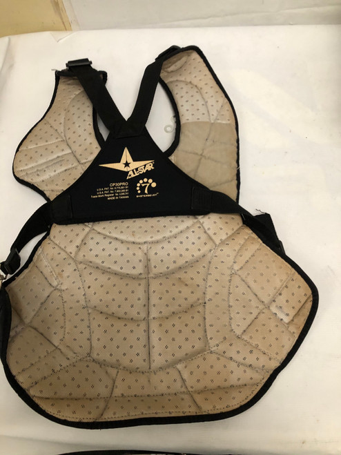 Vist Large View of Product Image Which is Used All-Star CHEST PROTECTOR Catchers Chest Protector Black Intermed