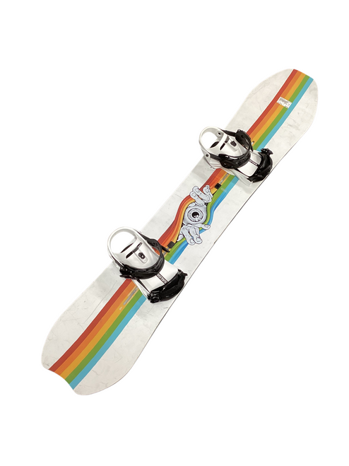 Vist Large View of Product Image Which is Used Burton DEEP THINKER Mens Snowboard/Bindings White 157 cm