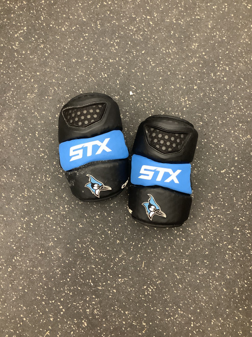 Vist Large View of Product Image Which is Used STX CELL 3 AP HOPKINS Lacrosse Arm Pads/Guards Black LG