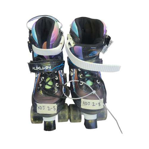 Vist Large View of Product Image Which is Used KUXUAN ADJ 2-5 QUAD SKATES Junior Roller Quad Skates Black Adjustable