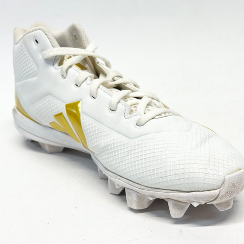 Vist Large View of Product Image Which is Used Adidas ADIZERO IMPACT 2 Adult FB Cleats White And Yellow Senior 7.5