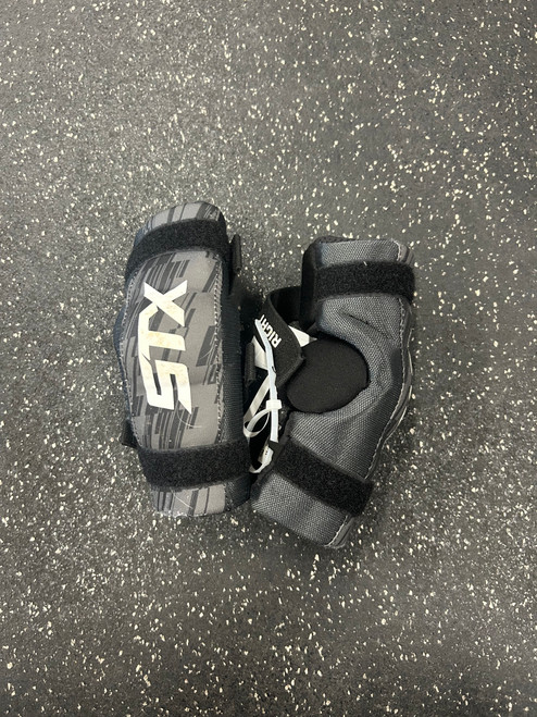 Vist Large View of Product Image Which is Used STX STALLION 75 ELS XS Lacrosse Arm Pads/Guards Black XS