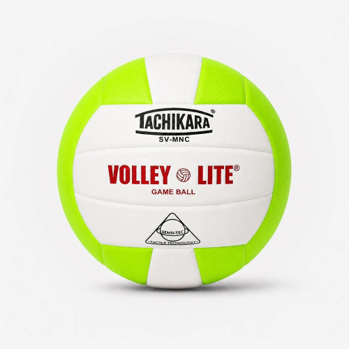 Vist Large View of Product Image Which is Tachikara Volley-Lite Volleyball Lime Green/White #SVMNC
