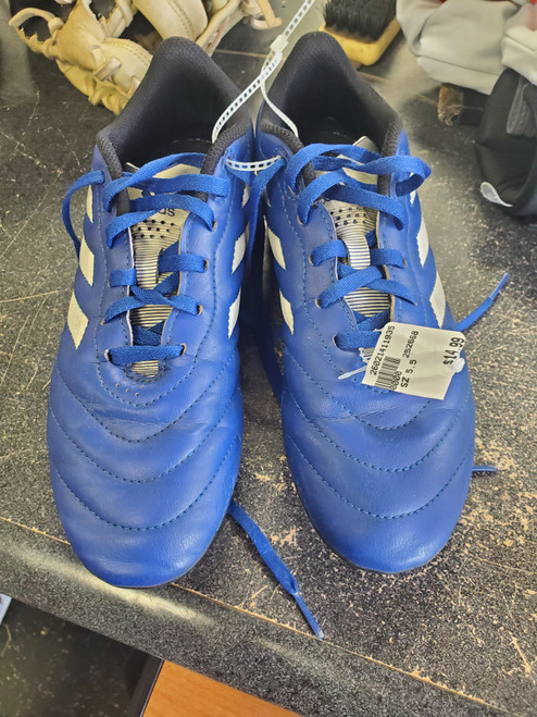 Vist Large View of Product Image Which is Used Adidas Soccer Cleats Royal Blue Senior 5.5
