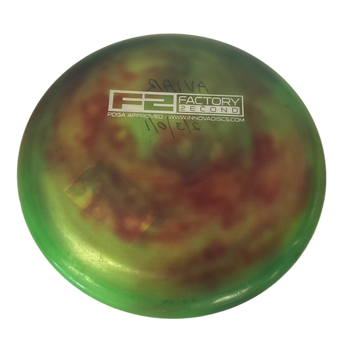 Vist Large View of Product Image Which is Used Innova F2 FACTORY SECOND Disc Golf Putter Green