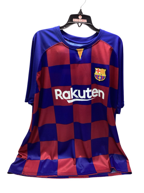 Vist Large View of Product Image Which is Used FCB JERSEY Soccer Top Adt Navy Blue 2X