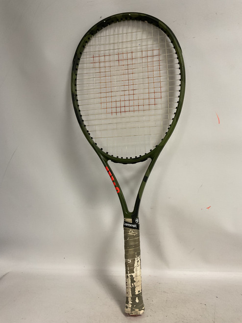 Vist Large View of Product Image Which is Used Wilson BLADE 26 CAMO EDITION Adult Tennis Racquet Dark Green Unknown