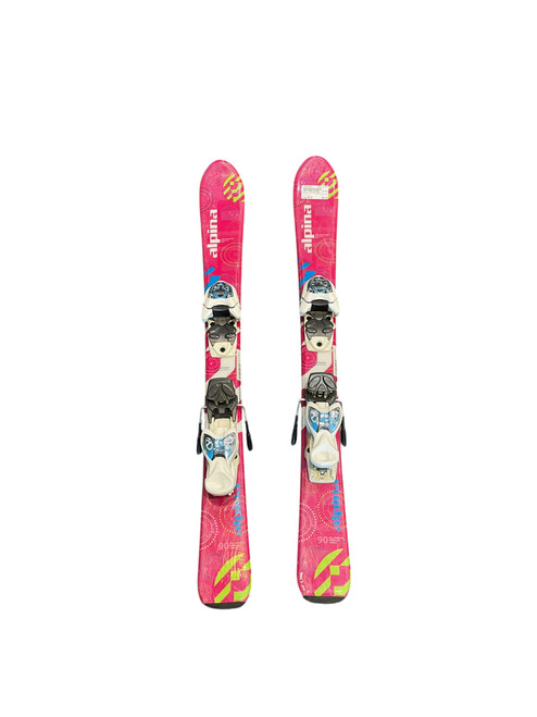 Vist Large View of Product Image Which is Used Alpina ALPINA 90CM Girls DH Ski/Binding Pink 90 cm