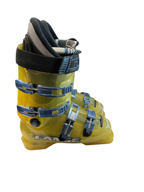 Vist Large View of Product Image Which is Used Lange FREERIDE SZ 24.0 Mens DH Ski Boot Yellow 240 MP - J06 - W07