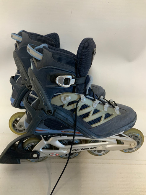 Vist Large View of Product Image Which is Used Rollerblade AERO 7 ALU WOMENS Senior Rec Fitness Skates Black Senior 8