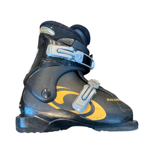 Vist Large View of Product Image Which is Used Salomon PERFORMA T2 Boys DH Ski Boot Black 180 MP - Y11