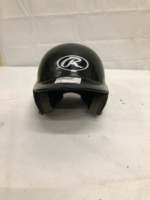 Vist Large View of Product Image Which is Used Rawlings BLACK HELMET Batting Helmet No Mask Black MD