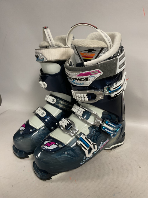 Vist Large View of Product Image Which is Used Nordica FIRE ARROW F3 Womens DH Ski Boot Navy Blue 265 MP - M08.5 - W09.5