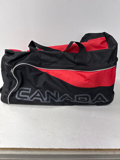 Vist Large View of Product Image Which is Used TEAM CANADA Jr Hockey Wheeled Cardinal And Black