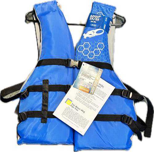 Vist Large View of Product Image Which is Used X2O Adult PFD Royal Blue 2X/3X