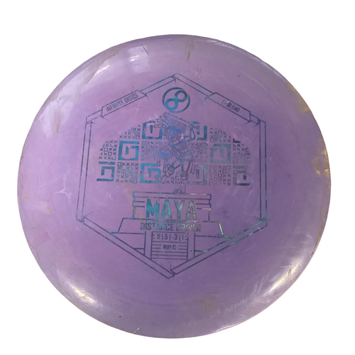 Vist Large View of Product Image Which is Used Infinite Discs MAYA Disc Golf Driver Purple