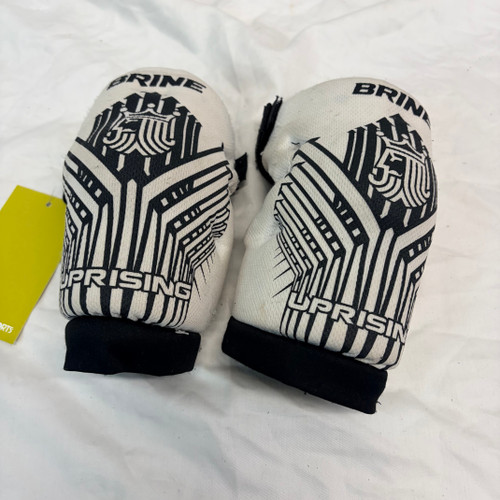 Vist Large View of Product Image Which is Used Brine UPRISING Lacrosse Arm Pads/Guards White XS
