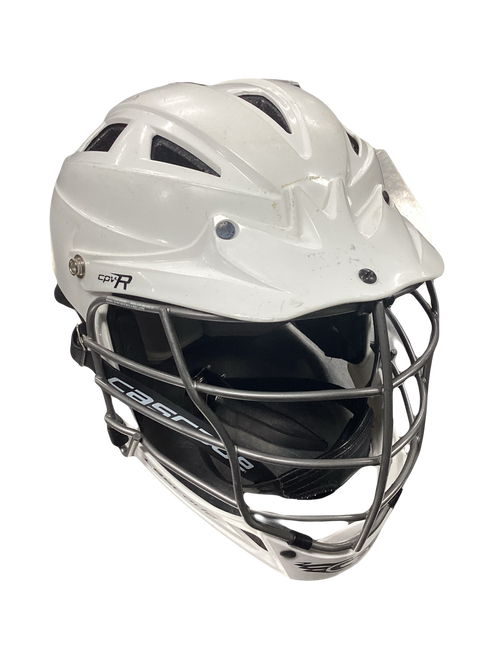 Vist Large View of Product Image Which is Used Cascade CPV R Lacrosse Helmet White One Size