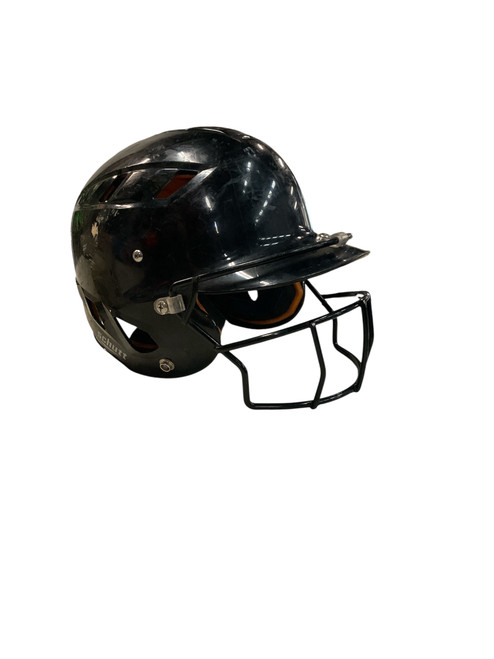 Vist Large View of Product Image Which is Used Schutt HELMET W MASK Batting Helmet w/Mask Black MD