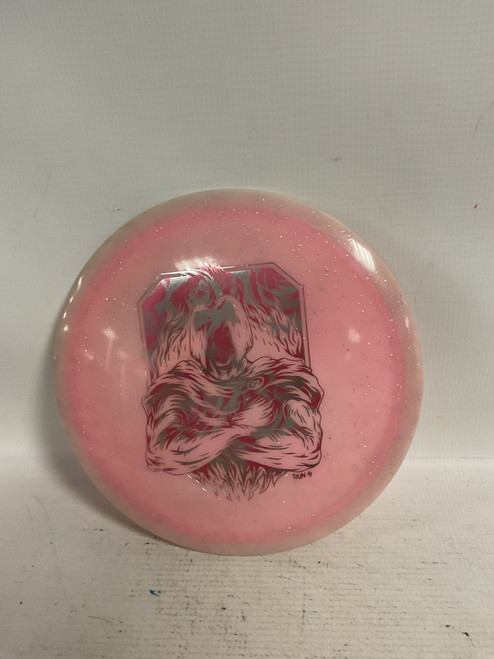 Vist Large View of Product Image Which is Used Infinite Discs METAL FLAKE GLOW C-BLEND CENTURION Disc Golf Driver Pink