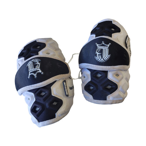 Vist Large View of Product Image Which is Used Brine TRIUMPH LAX ARM PADS Lacrosse Arm Pads/Guards Black MD