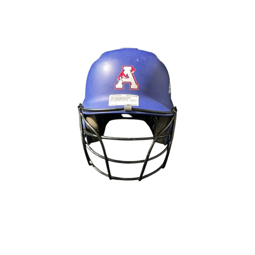 Vist Large View of Product Image Which is Used Adidas ADJ ADIDAS BATTING HELMET W CAGE Batting Helmet w/Mask Navy Blue One Size