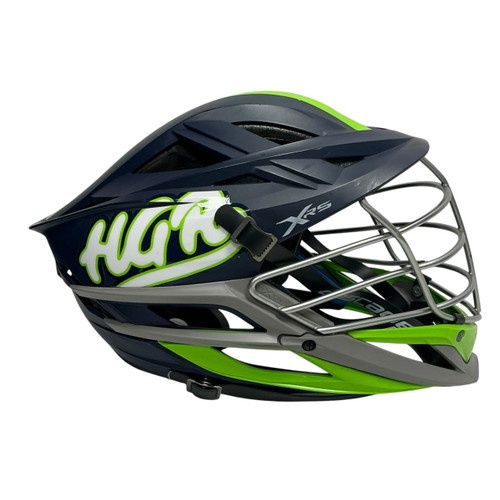 Vist Large View of Product Image Which is Used Cascade XRS Lacrosse Helmet Navy Blue One Size