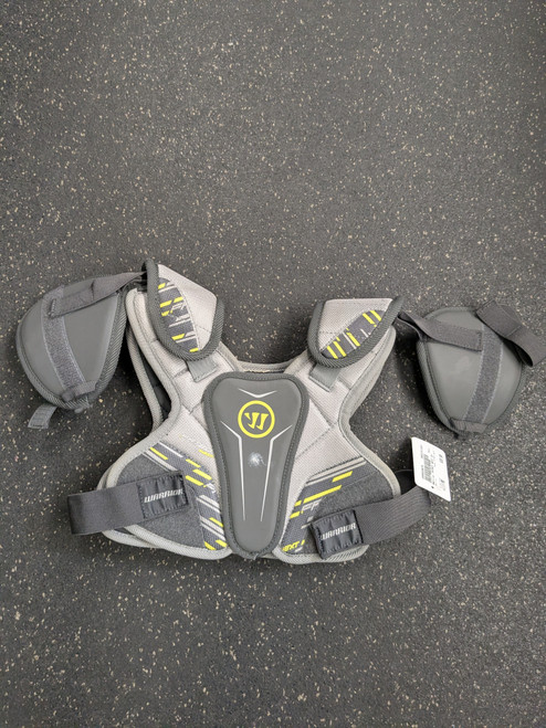 Vist Large View of Product Image Which is Used Warrior FATBOY NEXT Lacrosse Shoulder Pads Grey MD