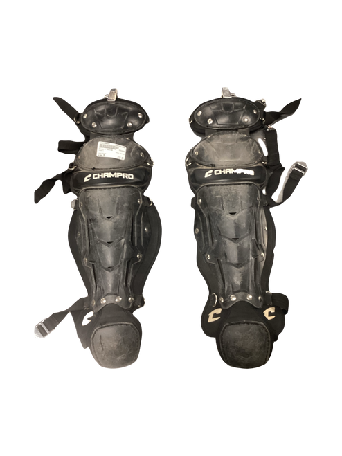 Vist Large View of Product Image Which is Used Champro CG111B Catchers Leg Guards Black Junior