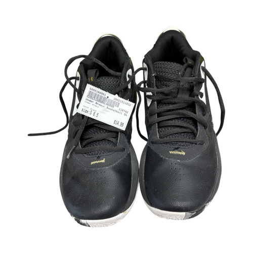 Vist Large View of Product Image Which is Used Under Armour Basketball Shoes Y Black Senior 6.5