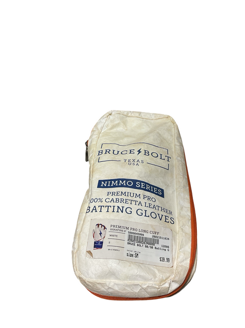 Vist Large View of Product Image Which is Used BB/SB Batting Gloves White SM