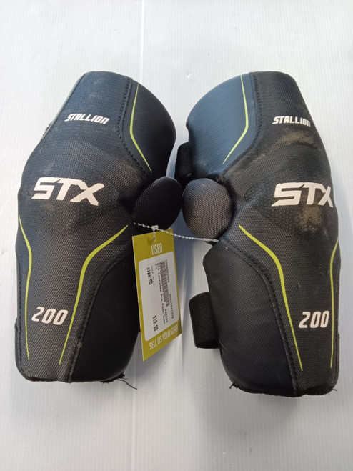 Vist Large View of Product Image Which is Used STX Lacrosse Arm Pads/Guards Black MD