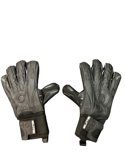 Vist Large View of Product Image Which is Used Elite PRO GOALKEEPER GLOVES Soccer Goalie Gloves Black 10