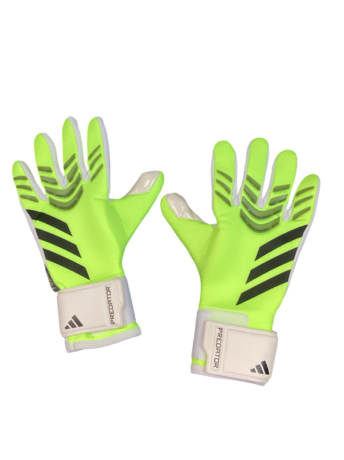 Vist Large View of Product Image Which is Used Adidas PREDATOR Soccer Goalie Gloves Neon Green 10