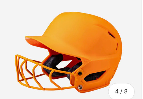 Vist Large View of Product Image Which is New HX ROOKIE LARGE ORANGE SOFTBALL HELMET