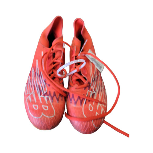 Vist Large View of Product Image Which is Used New Balance Adult FB Cleats Orange Senior 8.5
