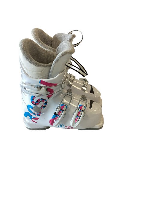 Vist Large View of Product Image Which is Used Rossignol FUN GIRL Girls DH Ski Boot White 195 MP - Y13