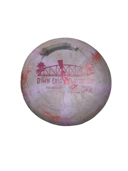Vist Large View of Product Image Which is Used DOWN EAST PLAYERS CUP Disc Golf Mid Range Purple